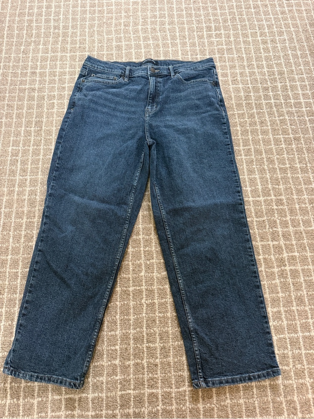 Calvin Klein Straight-Leg Dark Blue Jeans